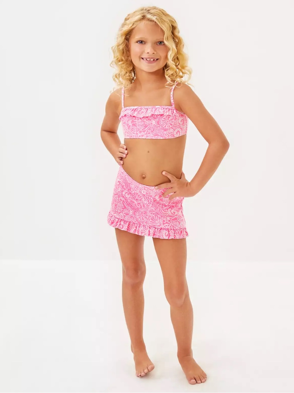 Lilly Pulitzer UPF 50+ Girls Topher Bikini Set Toddler Size 2 Tidepool Treasures